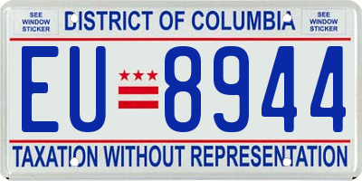 DC license plate EU8944