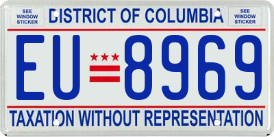 DC license plate EU8969