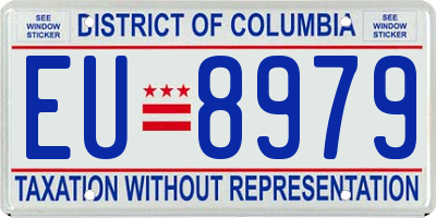 DC license plate EU8979