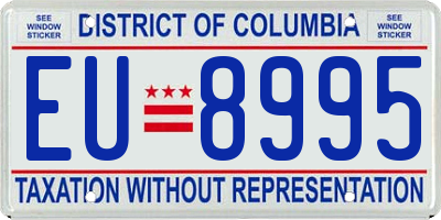 DC license plate EU8995