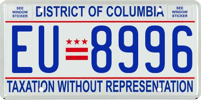 DC license plate EU8996