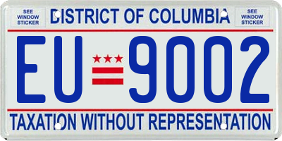 DC license plate EU9002