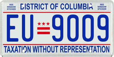 DC license plate EU9009