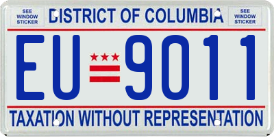 DC license plate EU9011