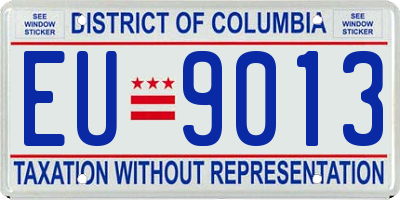 DC license plate EU9013