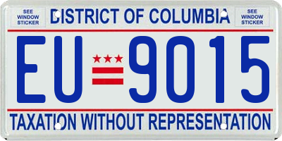 DC license plate EU9015