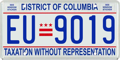 DC license plate EU9019