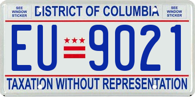 DC license plate EU9021