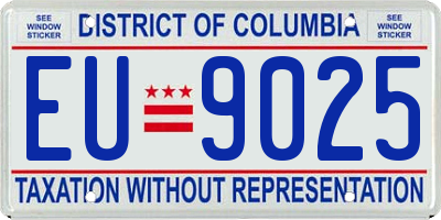 DC license plate EU9025