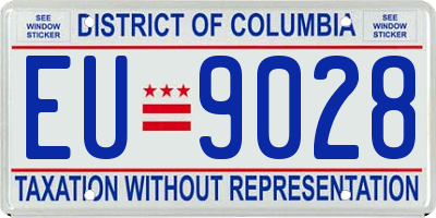 DC license plate EU9028