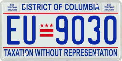 DC license plate EU9030