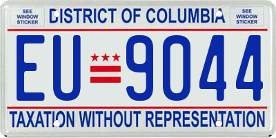 DC license plate EU9044