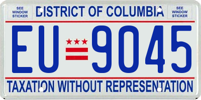 DC license plate EU9045