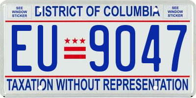 DC license plate EU9047