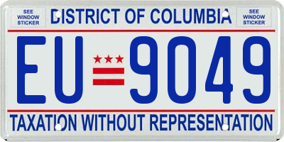 DC license plate EU9049