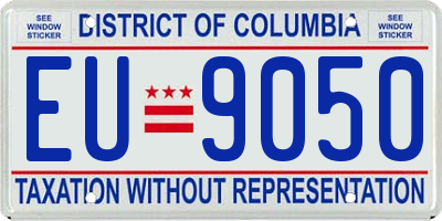 DC license plate EU9050