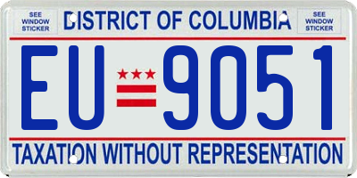 DC license plate EU9051