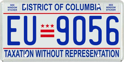 DC license plate EU9056