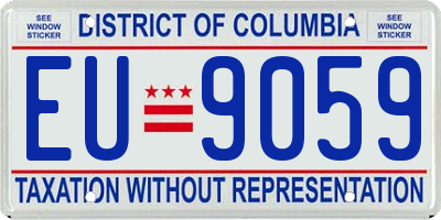 DC license plate EU9059