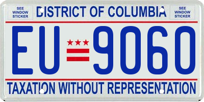 DC license plate EU9060