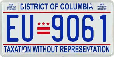 DC license plate EU9061