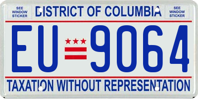 DC license plate EU9064