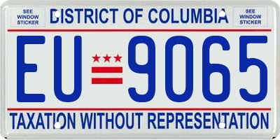 DC license plate EU9065