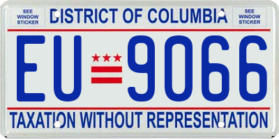 DC license plate EU9066