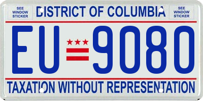 DC license plate EU9080