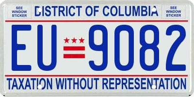 DC license plate EU9082