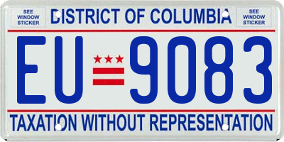 DC license plate EU9083