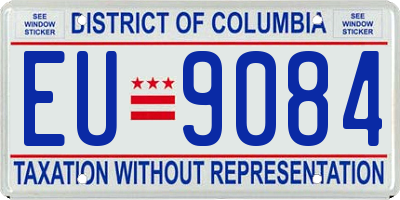 DC license plate EU9084