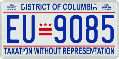 DC license plate EU9085