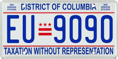 DC license plate EU9090