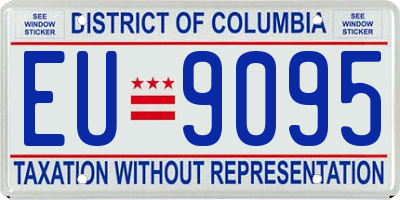 DC license plate EU9095