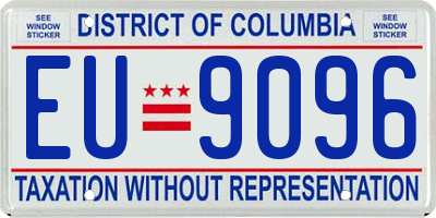 DC license plate EU9096