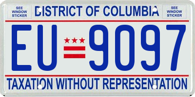DC license plate EU9097