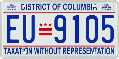 DC license plate EU9105