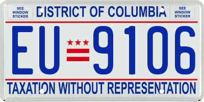 DC license plate EU9106