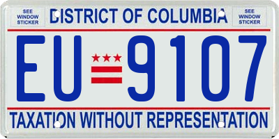 DC license plate EU9107