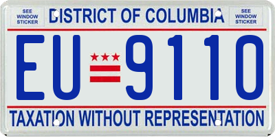 DC license plate EU9110