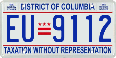 DC license plate EU9112