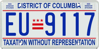 DC license plate EU9117