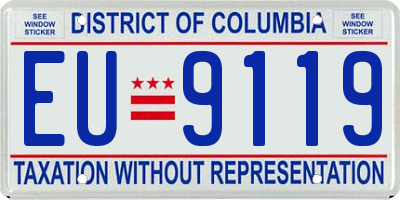 DC license plate EU9119