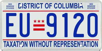 DC license plate EU9120