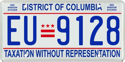 DC license plate EU9128