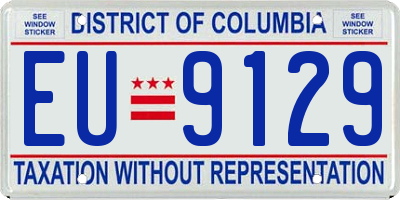 DC license plate EU9129