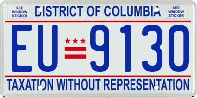 DC license plate EU9130