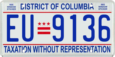 DC license plate EU9136