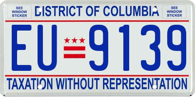 DC license plate EU9139